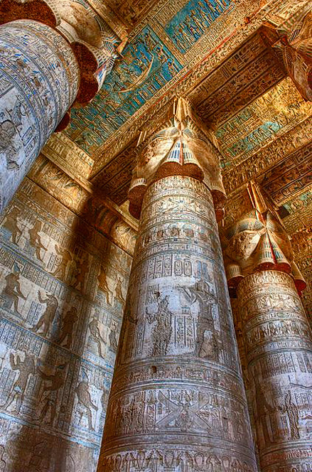 hathor-temple-art-439x664 Temple of Hathor, Dandarah, Egypt