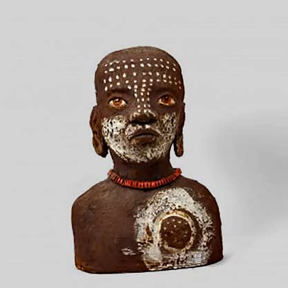Teresa-Girones-african-bust Teresa-Girones ceramic bust of an african boy