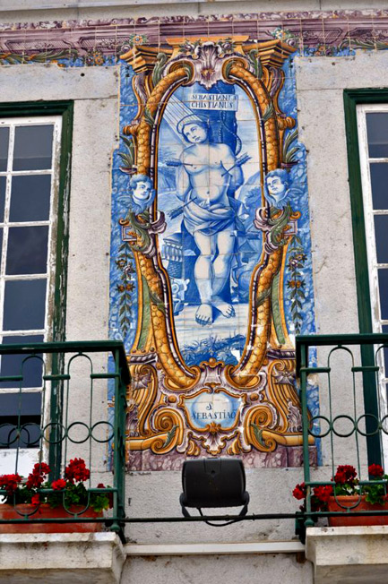 The Church of St. Sebastian in Darque- azulejos