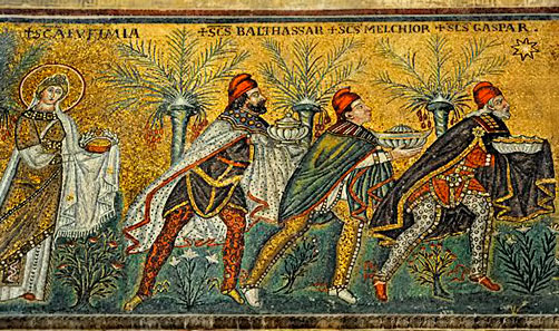 Sant-Apollinare-Nuovo-Ravenn The-Magi- - Basilica of Sant’ Apollinare Nuovo, Ravenna by travel photographer Kathryn Burrington