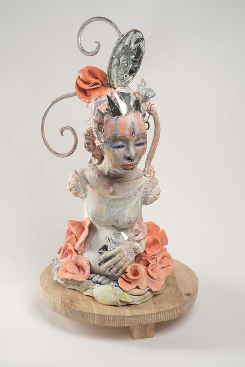 The Mirror and the Mask-2019-firedceramicmirrormirrorwood-22x12x12inches-2800 The Mirror and the Mask-2019-firedceramicmirrormirrorwood-22x12x12inches-2800