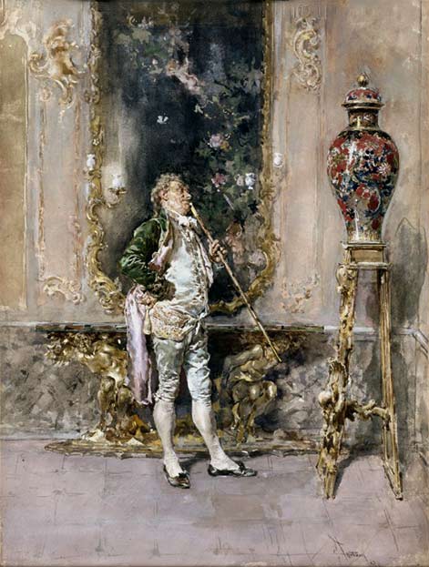 The-Rare-Vase-1870-Mariano-Fortuny The-Rare-Vase-1870-Mariano-Fortuny A man admiring a vase on a pedestal