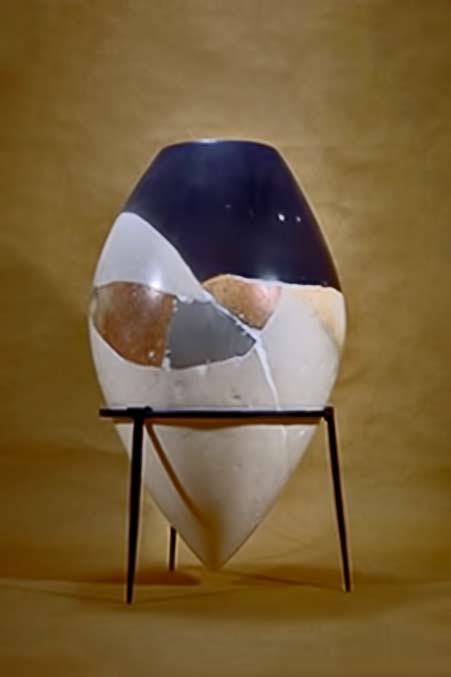Munemi-Yorigami-recreation-sculpture the-shape-of-the-pot-munemi-yorigami ceramic art