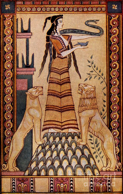 the-snake-goddess-of-crete-illustration-from-myths-of-crete-and-pre-hellenic-europe-by-donald-a-mackenzie-published-in-1917-john-duncan the-snake-goddess-of-crete-illustration-from-myths-of-crete-and-pre-hellenic-europe-by-donald-a-mackenzie-published-in-1917-john-duncan