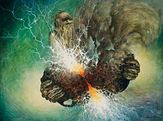 The-Sound-of-Lightning-Ainslie-Roberts The-Sound-of-Lightning-Ainslie-Roberts -- thunder man Mamaragan, roaring with laughter, beats the great stones of the sky together.