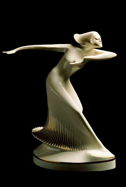 Theo-Vos---Ballerina---c.-1927---Hutschenreuther---37cm Theo-Vos---Ballerina---c.-1927---white porcelain statue