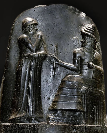 .-This-codex-was-written-on-a-basalt-stele-standing-nearly-2-meters-tall,-top-by-a-relief-depicting-Hammurab