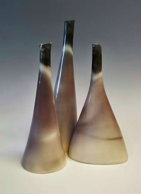 saggarfired-vessels-by-christine-gittins three-tall-saggarfired-vessels-by-christine-gittins-ceramic-sculpture