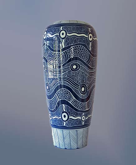 Tjimpuna-Williams,-Ernabella-Ceramics,-Piltati-Tjukurpa---A-Story-from-Piltati-I,-2015,-Stoneware,-H-80 Tjimpuna Williams, --Piltati Tjukurpa - A Story from Piltati I, 2015, Stoneware, H 80