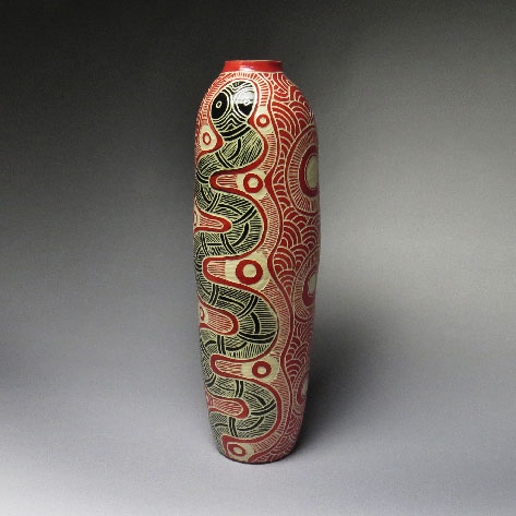 Tjimpuna-Williams---Piltati-II,-2023,-stoneware-with-sgraffito,-435-h Tjimpuna-Williams---Piltati-II,-2023,-stoneware-with-sgraffito,-435-h