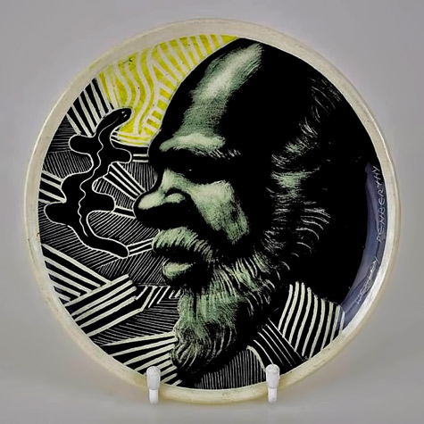 tom-sanders-wesley-penberthy-475x475 TOM-SANDERS-Pottery-PLATE---Aboriginal-Painting-by-WESLEY-PENBERTHY