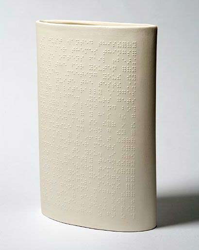 Toronto-based-Jessica-Marie-Lertvilai’s-Love-is-Blind-Vase-is-adorned-with-the-braille-translated-love-letters-of-friends,-family,-and-strangers Toronto-based JessiMarie Lertvilai’s Love is Blind Vase is adorned with the braille-translated love letters of friends, family, and strangers