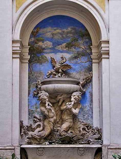 Tritons-and-a-dragon-(emblem-of-Pope-Gregory-XIII.-Boncompagni)-Spruce-fountain.
