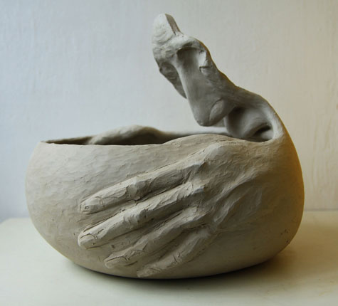 Troskulys-Ricardas-Lukosiunas-ceramics Troskulys-Ricardas-Lukosiunas-Thirst clay sculpture