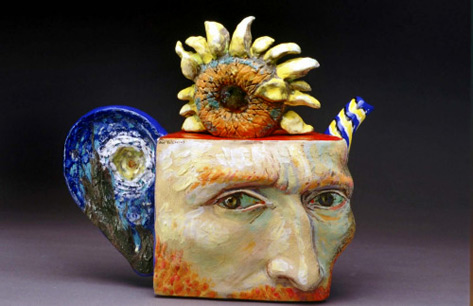 Noi-Volkov-pottery Noi Volkov ceramic Van Gogh teapot
