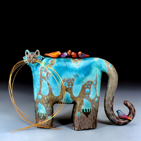 Raku-Ceramic-figure-Carole-Fleischman-457x457 TWEEZLE-PICKSNIFFIAN-Raku-Ceramic-by-Carole-Fleischman