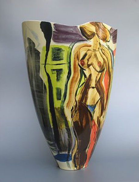 'Two-Nudes'---by-Ingrid-Saag 'Two-Nudes' vase--by Ingrid Saag