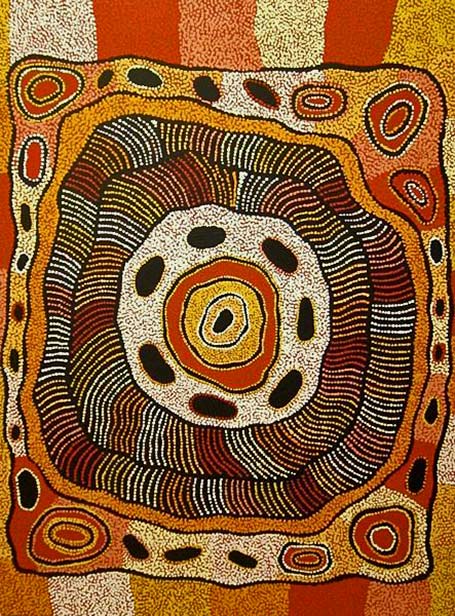 Univers-Mininga-aboriginal-art aboriginal dot art painting Univers Mininga