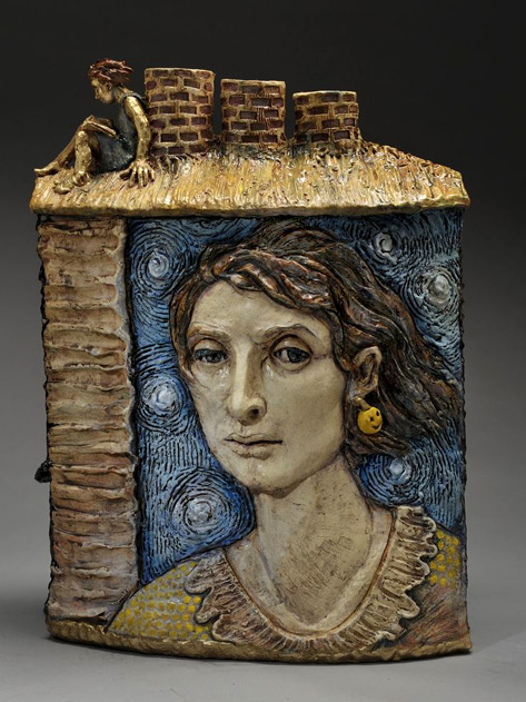 Merry-Arttoones-vase-incense-burner-473x631 Up on the Roof by Merry Arttoones...now-at-Obsidian Gallery in Tucson, Arizona