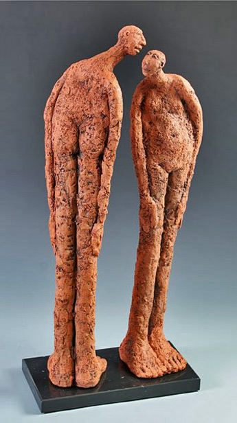 roelna-louw-us-sculpture-345x616 Us - Roelna Louw clay human figure sculpture