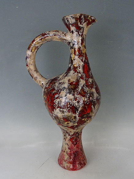 Vallauris-ceramic-lava-pitcher Vallauris-pitcher with large handle