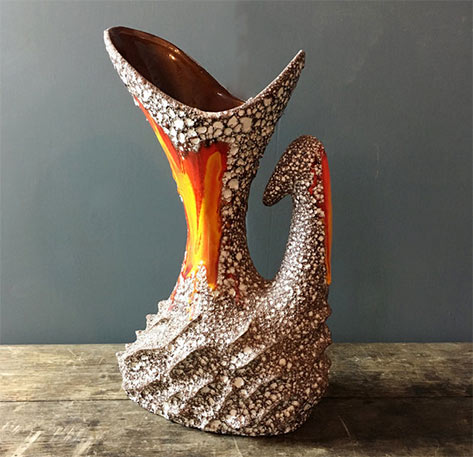 Vallauris-ecume-de-mer-vase-1960's Vallauris ecume de mer glaze vase-1960's