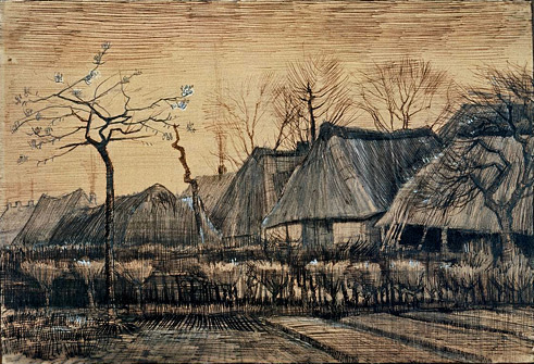thatched-roofs-van-gogh-491x335 Van-Gogh-Thatched-RoofsVan-Gogh-In-1884-