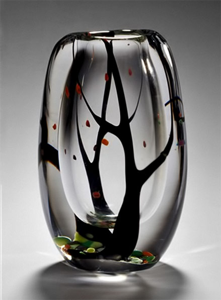 Vas-Autumn-city-Vicke-Lindstrand-on-the-art Vas-Autumn-city-Vicke-Lindstrand-Swedish glass art