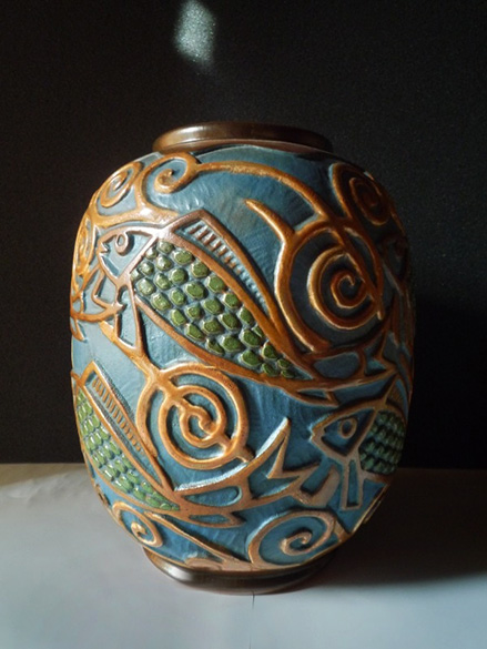 mougin-vase-439x585 Jazz Age style Vase-aux-poissons -Mougin