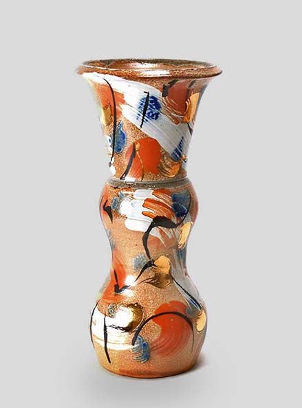 Vase-by-Suzy-Atkins Double gourd vase with flared top - Suzy Atkins
