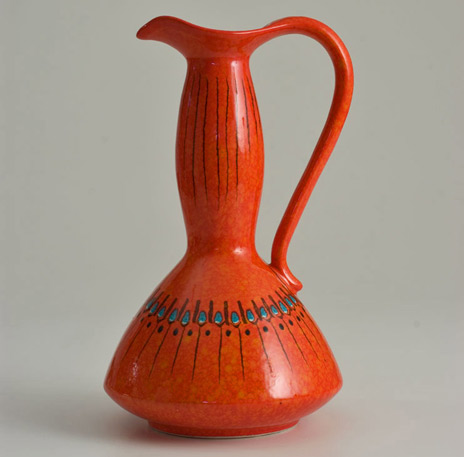 Bertoncello-italian-vase Vaso-smalto-rosso-di-Bertoncello