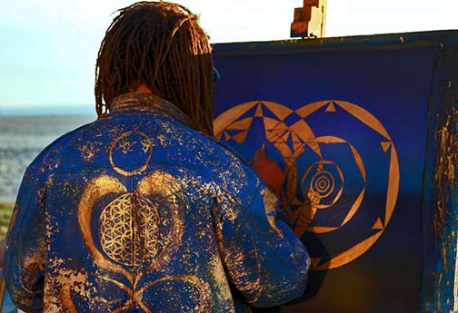 Venice-beach-artist Venice Beach street artist