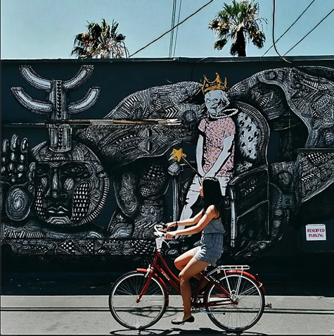 abbot-kinney-bvd-mural-475x477 veniceartcrawl-on-Instagram Abbot Kinney Blvd wall mural