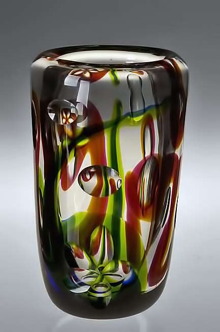 Vicke-Lindstrand-vase-for-Kosta-- Vicke-Lindstrand-glass -for-Kosta--Aquarium vase