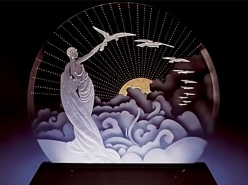 Victoire(Luminaire) Victoire (Luminaire)-Erte etched glass