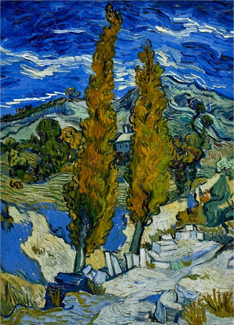 van-gogh-il=painting-475x660 Vincent-van-Gogh-The-Paintings-(Two-Poplars-on-a-Road-Through-the-Hills)-1889-