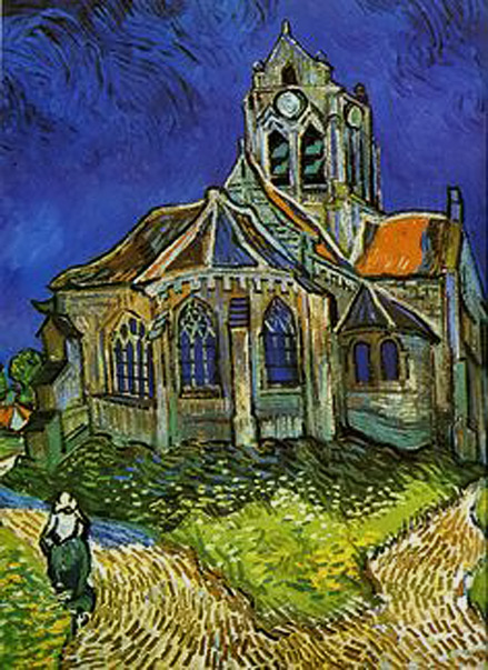 van-gogh-art-439x603 Vincent-van-Gogh "The Church at Auvers"