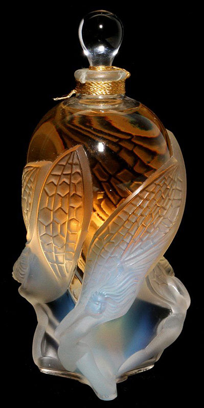 vintage-cut-glass-perfume-bottle-by-Rene-Lalique,-France Rene Lalique crystal Les Elfes perfume bottle