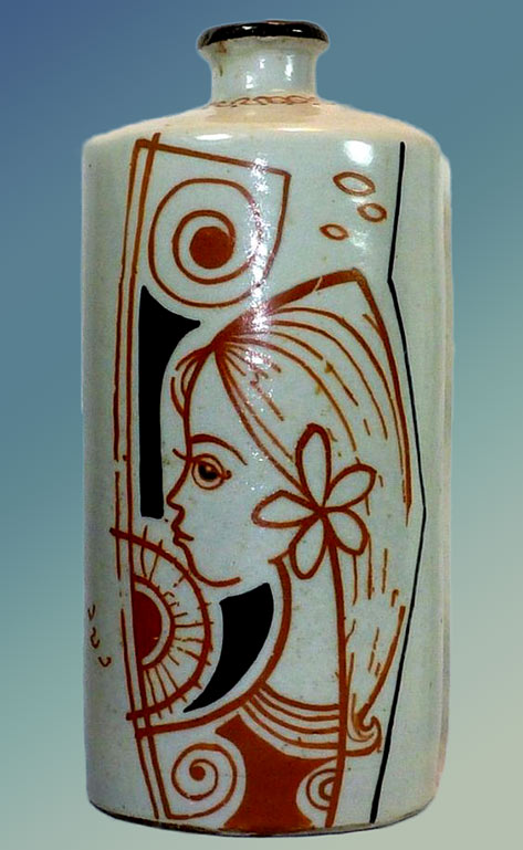 Vintage Mid Century Modern Edna Arnow Chicago Studio Art Pottery Vase Vintage Mid Century Modern Edna Arnow Chicago Studio Art Pottery Vase