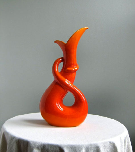 Vintage-Orange-Royal-Haeger-Pottery-Vase----Mandarin-Orange-'Exotic'-Vase Vintage-Orange-Royal-Haeger-Pottery-Vase----Mandarin-Orange-'Exotic'-Vase