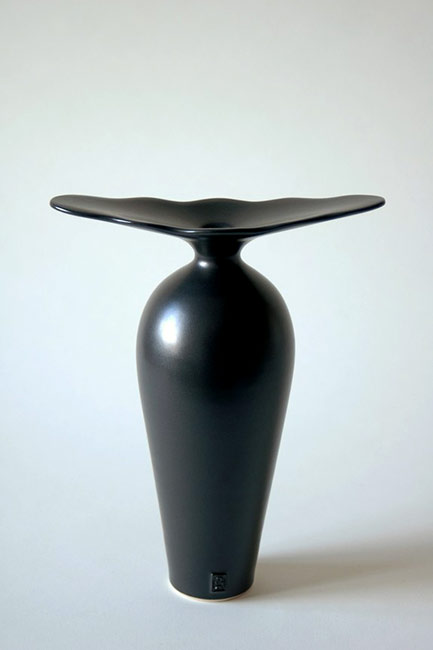 Vivienne-Foley-Black-Butterfly-Vase-porcelain Vivienne-Foley-Black-Butterfly-Vase-porcelain wide lip