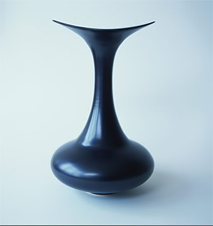 Vivienne-Foley-Boat-Neck-vase-Height-30cm Vivienne Foley-black Boat Neck vase-Height-30cm