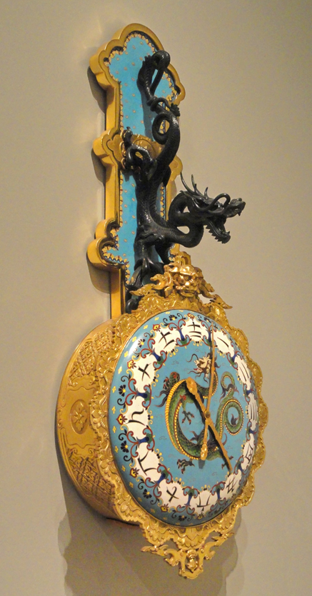 Clock-Escalier_de_Cristal,_Paris Dragon Wall_Clock,_c._1880,_probably_made_by_Escalier_de_Cristal,_Paris,_bronze_and_enamel_-_Art_Institute_of_Chicago