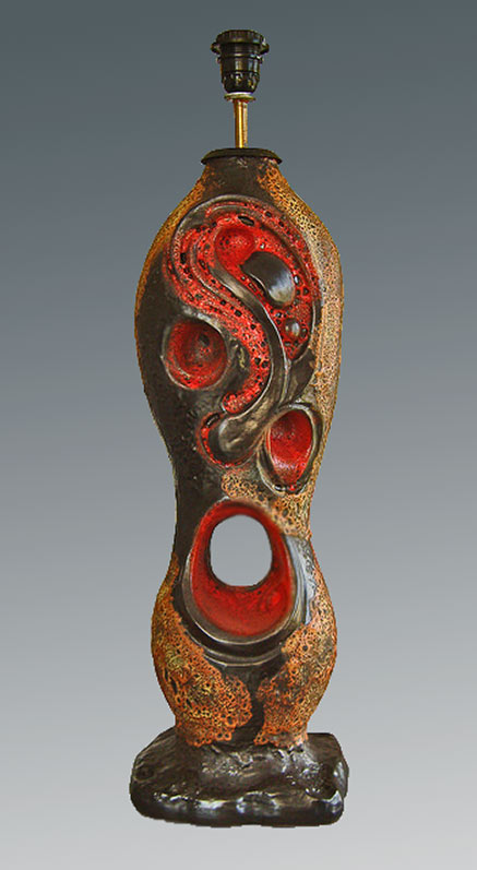 Walter-Gerhards-Lampbase-lava-glaze Walter Gerhards Lamp base