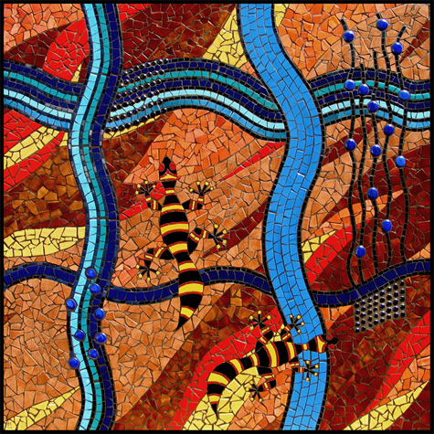 wandering-geckos-brett-campbell-475x475 wandering-geckos-mosaic-art-mural-Brett-Campbell
