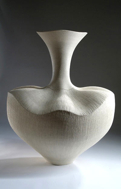 ceramic-vessel-Wendy-Hoare Wendy Hoare white ceramic vase