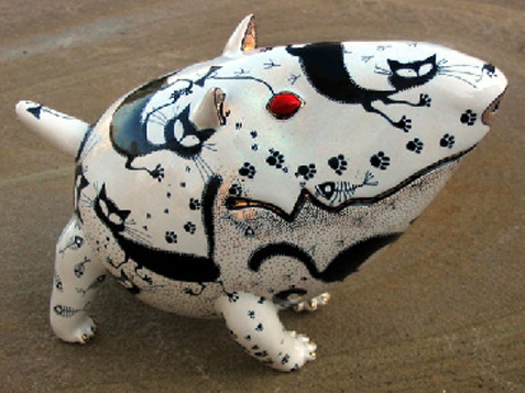 bull-terrier-porcelain-figurine-477x357 White Bull Terrier - Anya Stasenko and Slava Leontyev, Ukraine