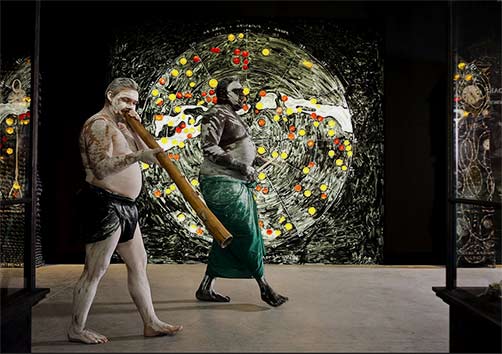 William-Barton-and-Djakapurra-Munyarryun-open-the-Australian-pavilion William-Barton-and-Djakapurra-Munyarryun-open-the-Australian-pavilion