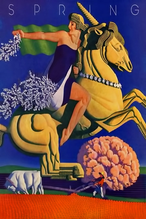 Art-Deco-spring-poster-William-Welsh William-Welsh,-Spring,-1931