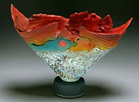 Steven Forbes-deSoule-raku-ceramics winged-vessel-2 Steven Forbes-deSoule